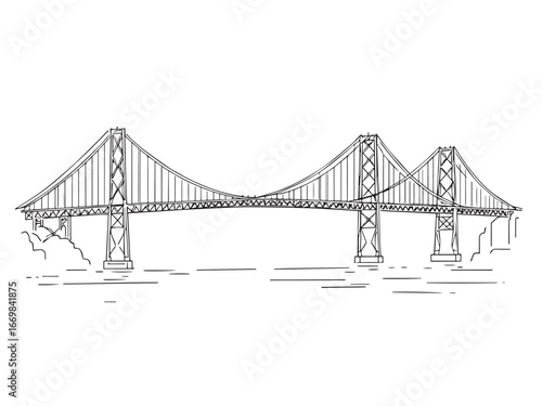 Tacoma Narrows Bridge Architectural Sketch