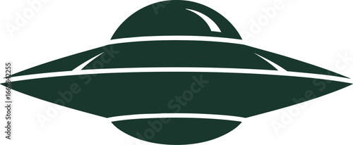 Retro sci-fi flying saucer alien spaceship graphic design vector art vector