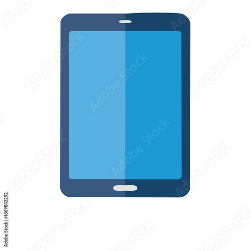 A simple line art illustration of a tablet, capturing the essence of a handheld device in a clean, accessible manner.