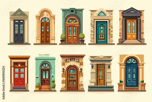 Charming and Colorful Doorway Designs for Architectural and Home Decor Projects
