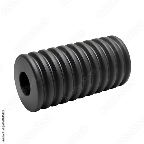 Creating a Corrugated Cylinder:  Design, 3D Modeling, and Rendering with Transparent Background