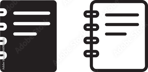 Notebook with spiral binding Line Icon. Design, Sketch, Draw, Notebook.
