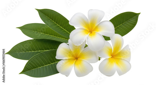 Isolated Plumeria Flowers