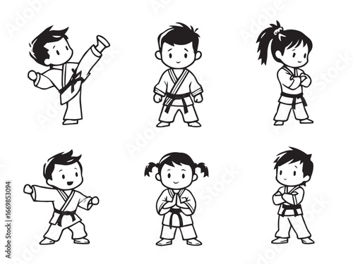 Taekwondo Kids Vector Design