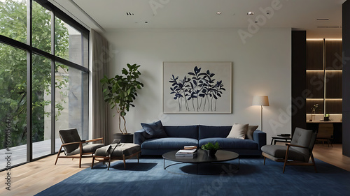 Minimalist interior space with a focus on a large, light Red accent wall. The room features a light wooden floor and a white ceiling with recessed high lighting.