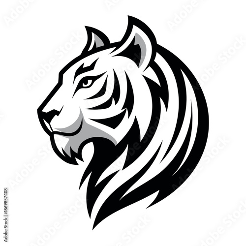  Tiger head logo icon vector illustration.