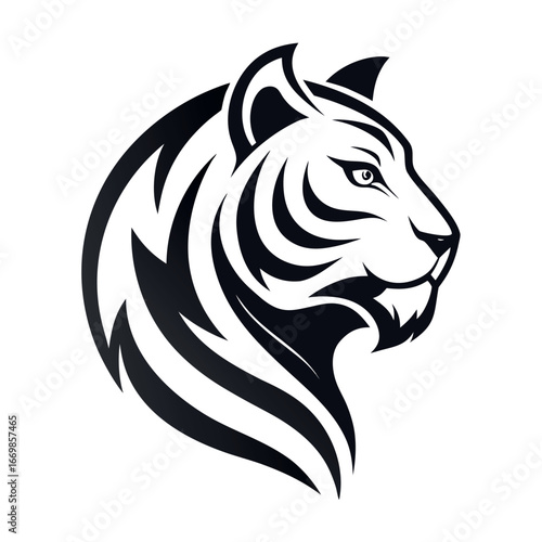  Tiger head logo icon vector illustration.