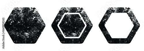 Set of Grunge Post Stamps Vector Illustration