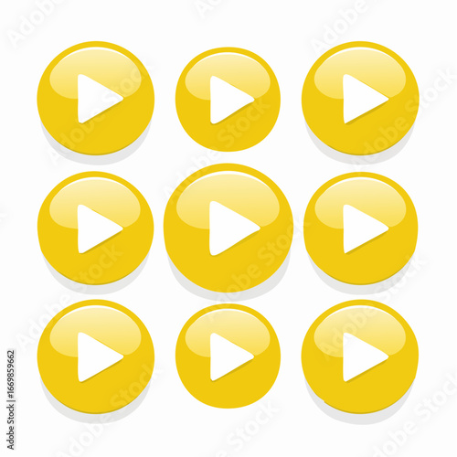 Set of yellow player buttons