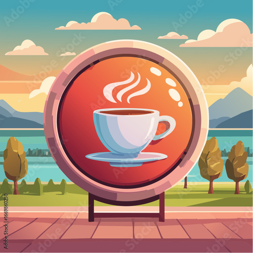 Caffe button