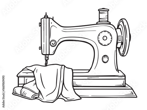 Tailor Simple Line Art