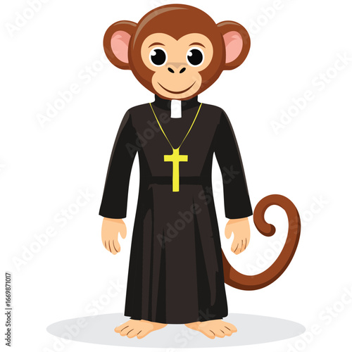 monkey full body costum Clergy Priest, Pastor, Nun Specific religious vestments or habits according to their faith and tradition.