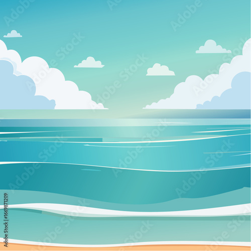 Turquoise background with white stripes