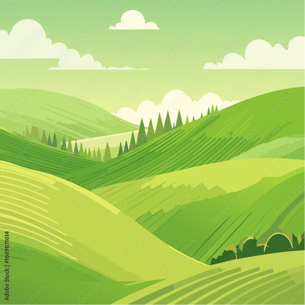 Obraz premium Vibrant Green Striped Background, Abstract Design, Perfect for Minimalist Projects and Graphic Displays.