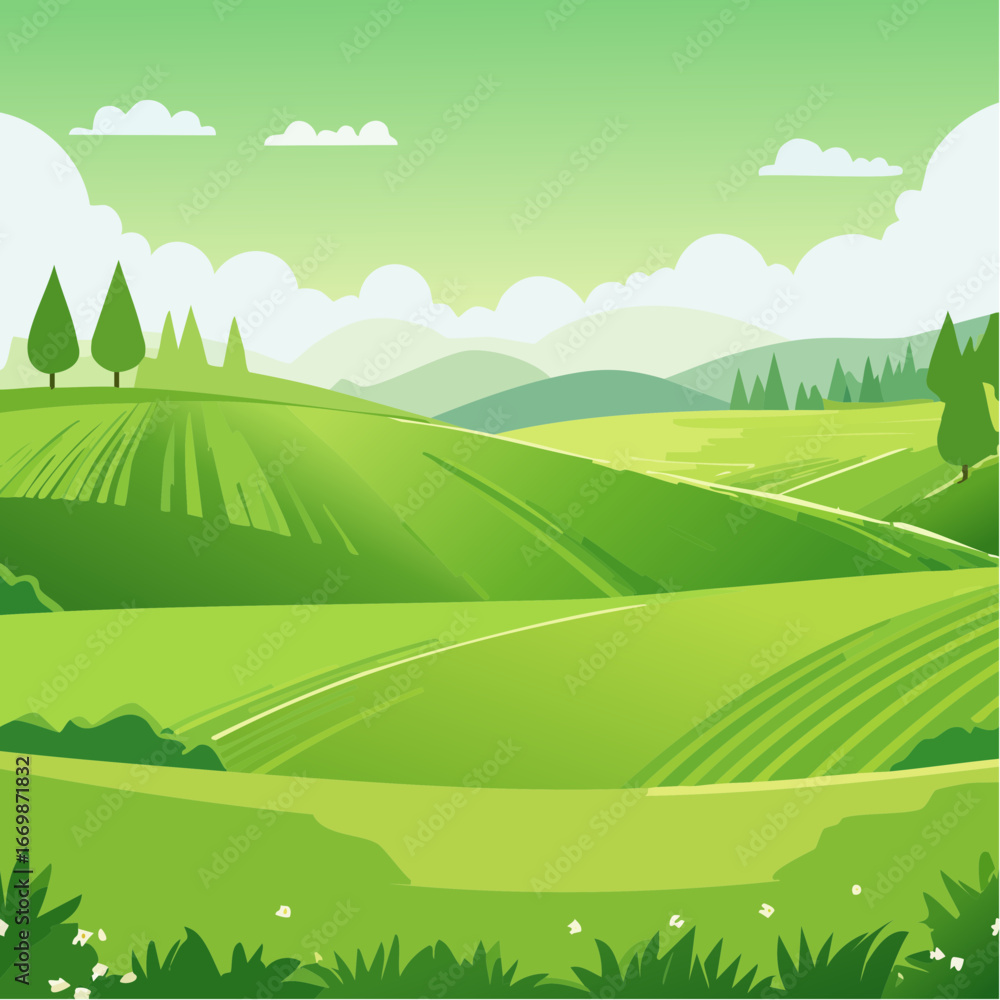 Obraz premium Vibrant Green Striped Background Design, Textured Pattern, Ideal for Graphic Projects and Web Design