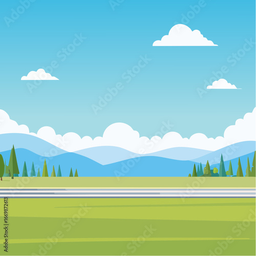 Blue background with white stripe