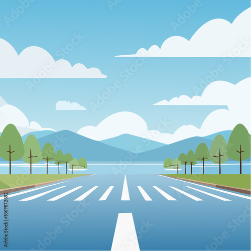 Blue background with white stripe