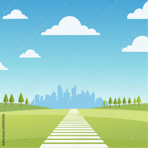 Blue background with white stripe