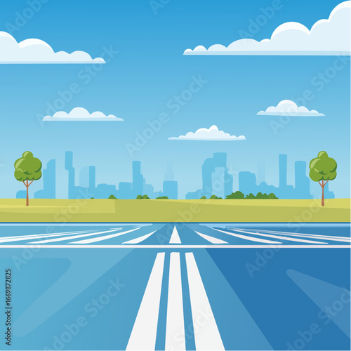 Blue background with white stripe