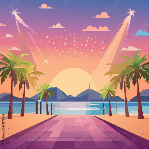 Background with disco lights