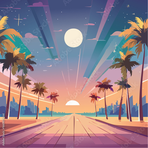 Background with disco lights