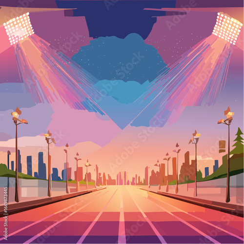 Background with disco lights