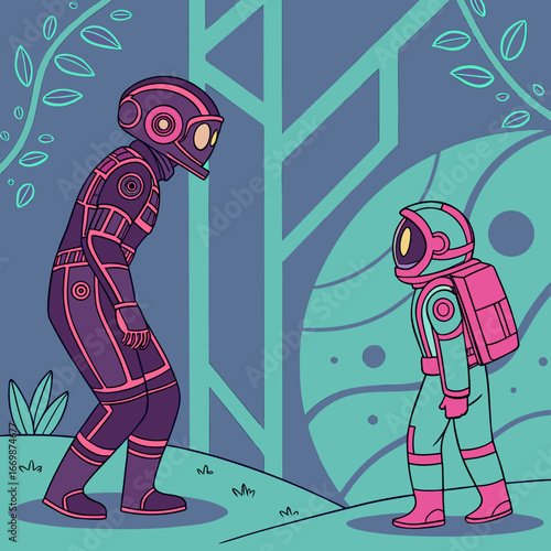 Surreal Futuristic Creatures and Beings Vector
