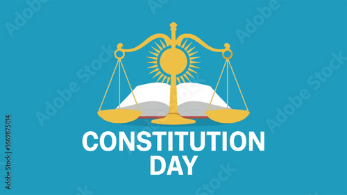 Constitution Day Kazakhstan Minimal Flat Vector Illustration