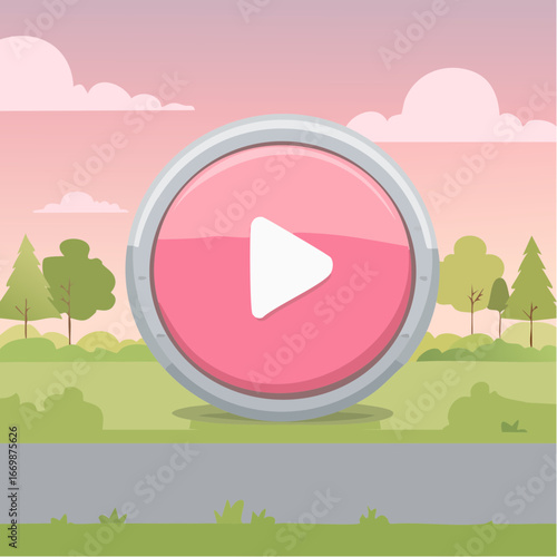 Pink-grey player buttons