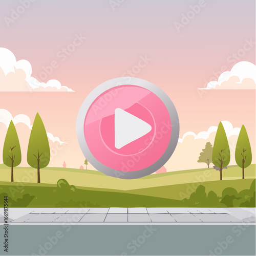 Pink-grey player buttons