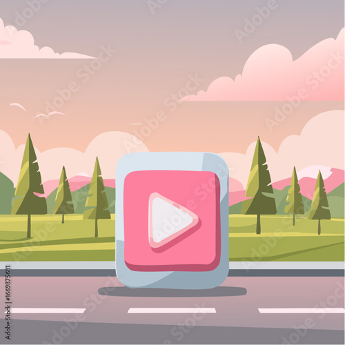 Pink-grey player buttons