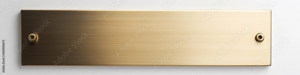 Fototapeta premium Empty brass plaque ready for engraving or labeling Generative AI