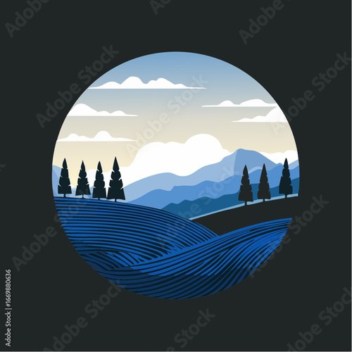 Black background with blue stripes