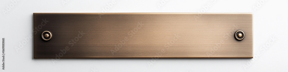 Naklejka premium Empty bronze plaque on a white background Generative AI