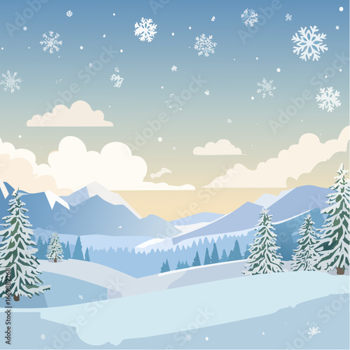 Background with snow flakes