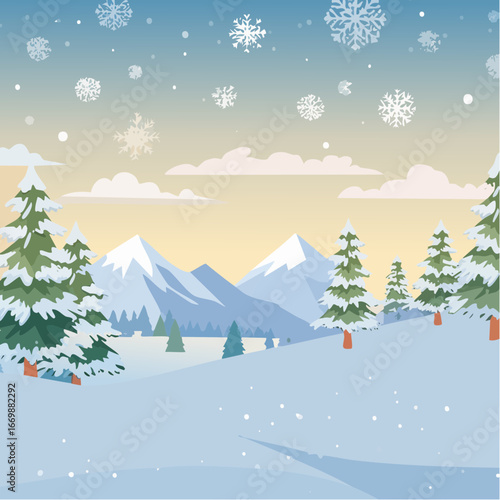 Background with snow flakes