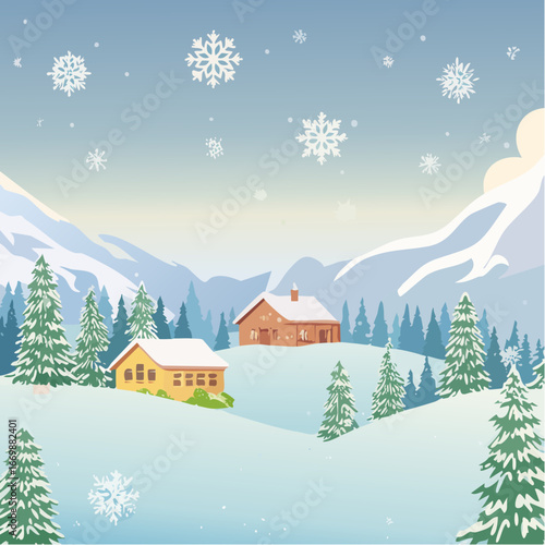 Background with snow flakes