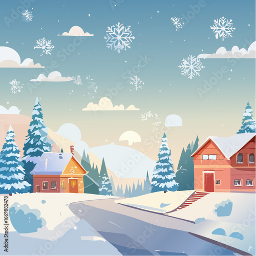 Background with snow flakes