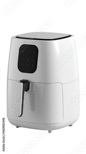 White air fryer. Compact, modern design