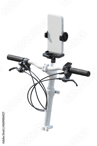 Bicycle handlebar-mounted smartphone mount
