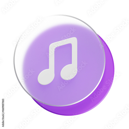 3d Glassmorphism music