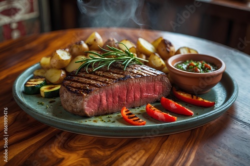 Bife de Chorizo - Argentinian Food: A Juicy Sirloin Steak Grilled to Perfection, Showcasing the Bold Flavors, Tradition, and Passion That Define Argentina’s World-Famous Beef Culture