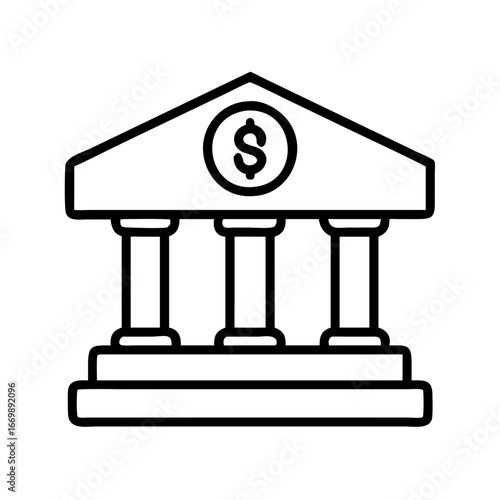 Bank building icon vector illustration finance concept banking business and investment symbol design