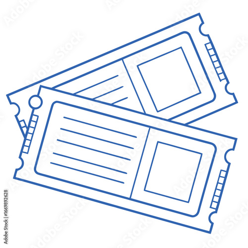 Vector art of two tickets