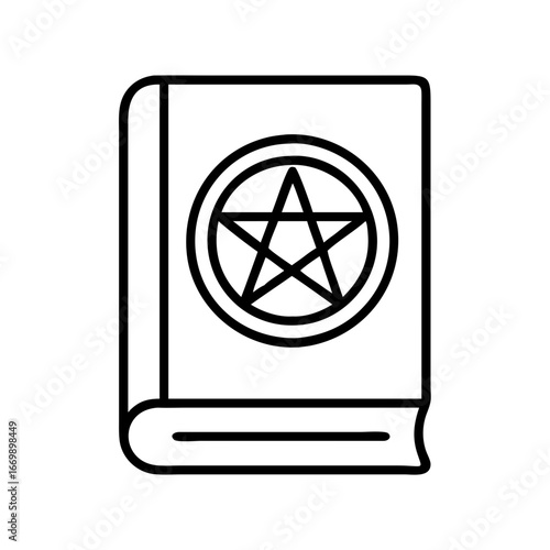 Book of shadows pentagram spellbook witchcraft grimoire occult esoteric knowledge handbook guide