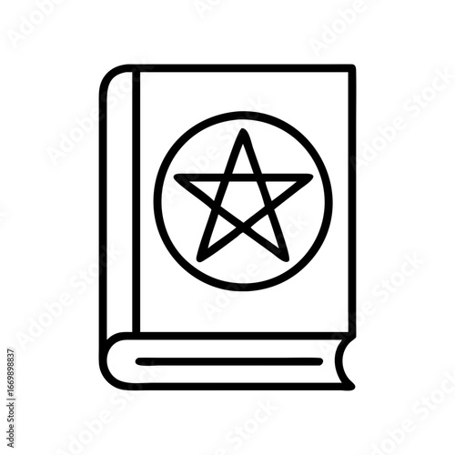 Pentagram spell book grimoire esoteric occult witchcraft wicca magic ritual paganism symbol icon