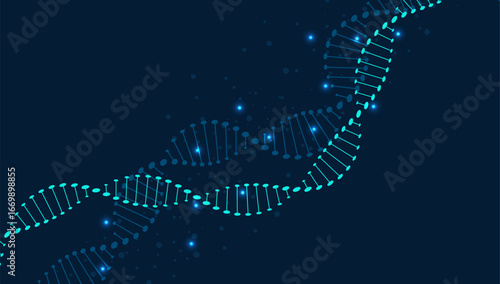 DNA. Medical science, genetic biotechnology, chemistry biology. Innovation technology concept and nano technology background