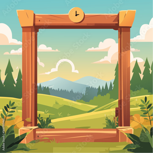 Isolated old vintage frame