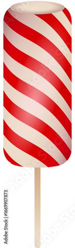 Wallpaper Mural Red and White Striped Christmas Stick Candy Decoration Torontodigital.ca
