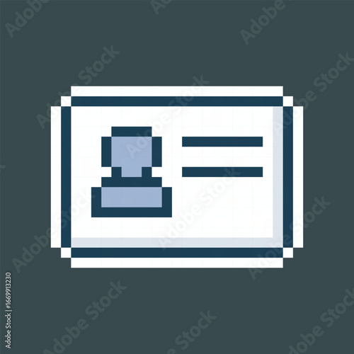 id business sign in pixel art style
